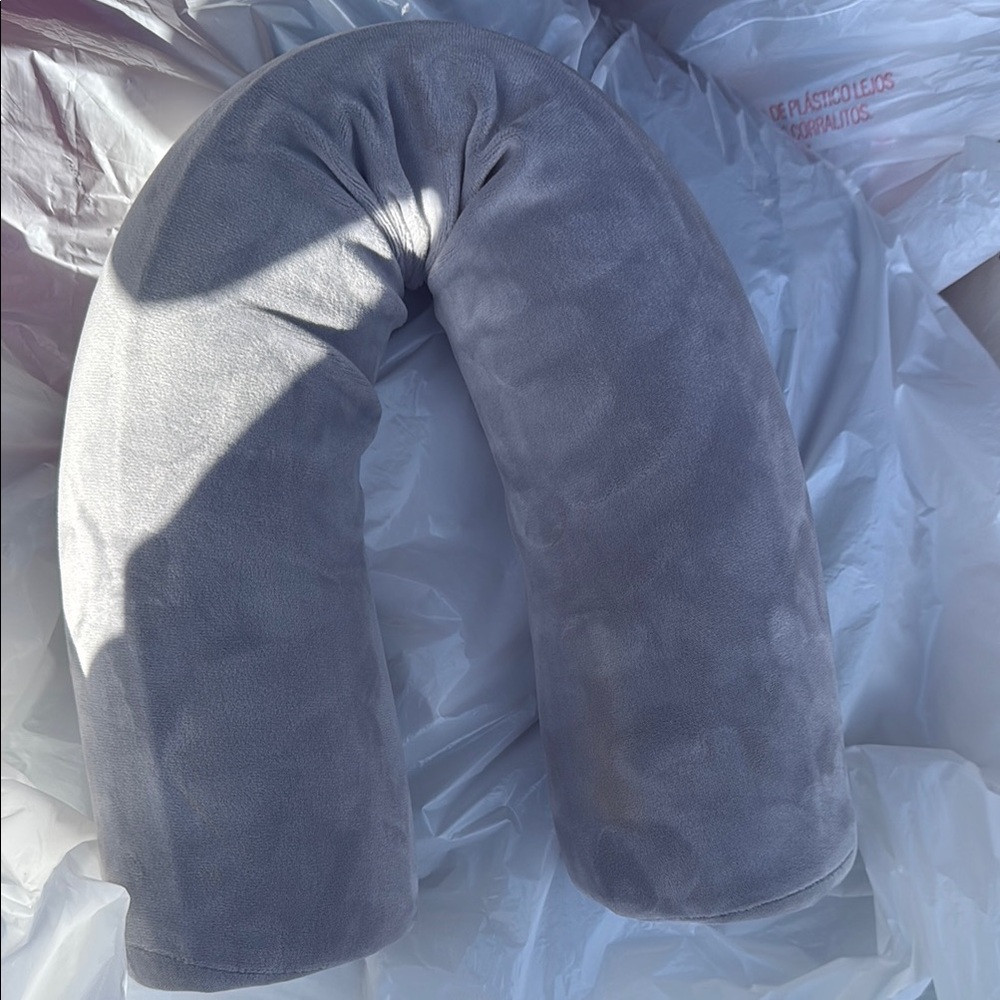 Gray U-Shaped Neck Pillow